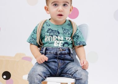 Βρεφικό σετ 3 τεμάχια με τύπωμα για αγόρι (6-18 μηνών) | ΜΠΛΕ ΤΖΗΝ - Energiers - 